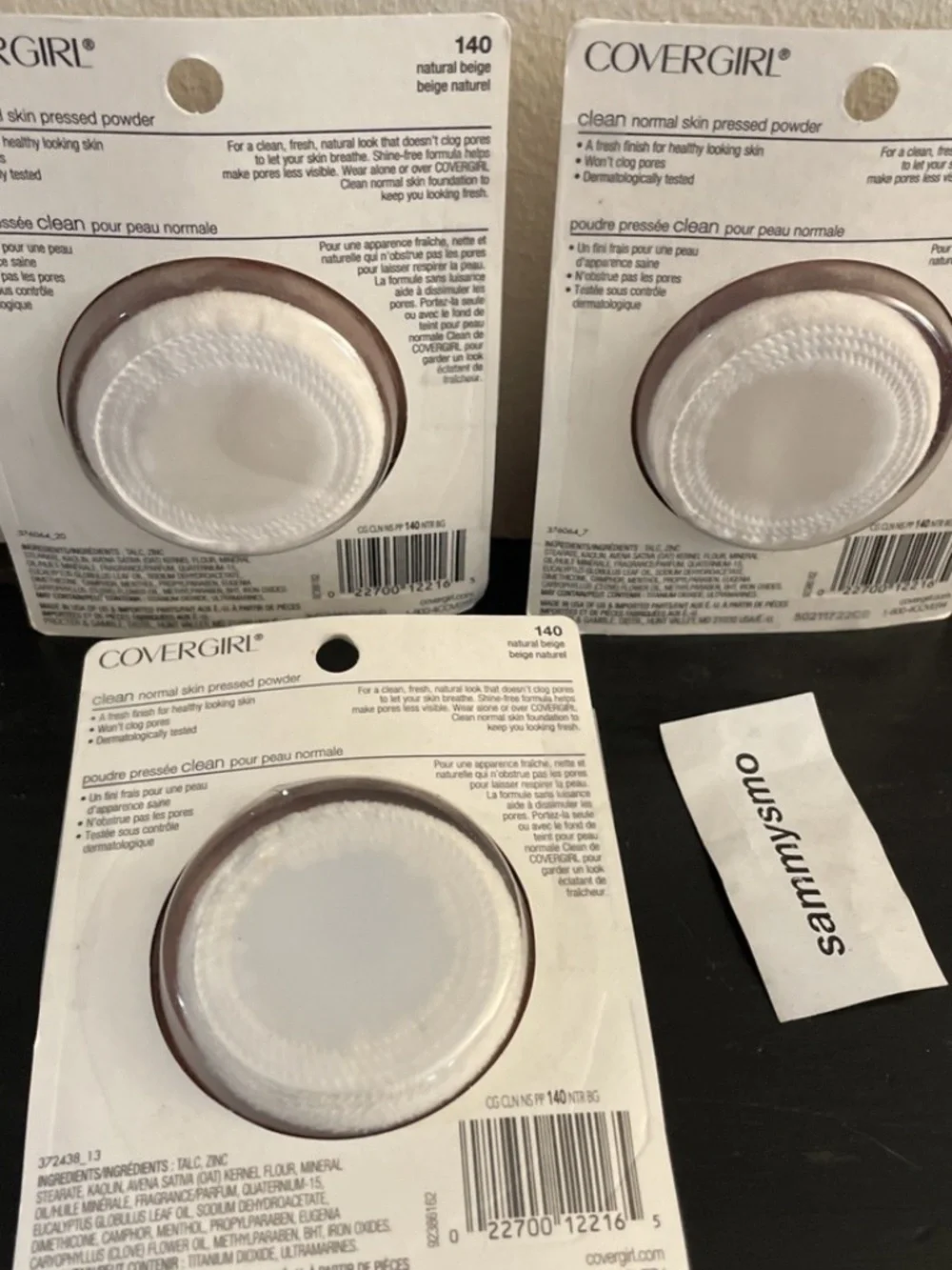 CoverGirl Clean Pressed Powder 140 Natural Beige 0.39 oz., x3 SEE DESCRIPTION